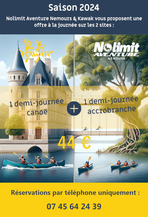 Canoë et accrobranche pour 44 euros Canoë et accrobranche pour 44 euros